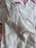 艾诺丝雅诗【商场同款】夏装新款深V娃娃领泡泡袖雪纺衬衫上衣10535070 白色 L 晒单实拍图