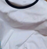 茵曼（INMAN）撞色罗纹棉U领短袖T恤2024夏女装新款修身气质休闲通勤短款上衣 牙白色 L 晒单实拍图