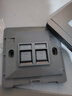 安普康（AMPCOM）网络面板模块六类双口 超6类网线插座单口免打超六类万兆RJ11电话镀金RJ45电脑信息二位网口86型 A86双口 星空灰【不含模块】 实拍图