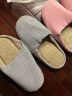 邦有道棉拖鞋静音无声木地板专用四季软底软布底女家居用室内男秋冬季 玫红色 38-39 M(适合37-38) 实拍图