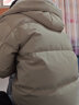 鸭鸭（YAYA）王一博同款羽绒服男女同款2023年冬短款连帽时尚休闲保暖情侣外套 咖色 XL/180 实拍图