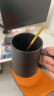 美杜 粗陶马克杯 带勺陶瓷杯带把水杯大容量茶杯咖啡杯创意办公杯 素雅马克杯【普通包装】 晒单实拍图