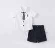 戴维贝拉（DAVE＆BELLA）戴维贝拉男童夏装儿童宝宝学院风洋气童装男宝短袖短裤两件套 实拍图