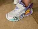 B.Duck小黄鸭童鞋女童运动鞋冬季闪灯发光保暖鞋亮灯二棉鞋5010A米色25 实拍图