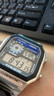 卡西欧（CASIO） 卡西欧(CASIO)小方块数显电子表狂飙安欣同款男防水学生运动手表 黑盘钢带AE-1200WHD-1A 实拍图