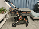 康多贝（KANGDORBE）婴儿推车可坐可躺轻便可折叠新生儿减震高景观双向手推婴儿车童车 浅灰+奢华版【提篮+睡篮二合一】 实拍图