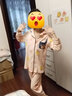 噜噜牛儿童睡衣女童纯棉春秋长袖女孩中大童小孩子家居服套装 12205-粉色 150 (16码建议身高140-145) 实拍图
