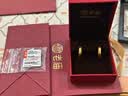 老庙黄金足金耳环批花C形耳钉耳圈送女友送给妈妈中秋礼物 实拍图