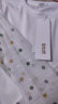 熙世界彩色波点长袖衬衫女2023春季新款法式圆领肌理针织拼接上衣 云白色 XL 晒单实拍图