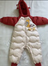 巴拉巴拉童装婴儿连体羽绒服连体衣宝宝衣服2025冬装哈衣爬服萌趣男童女童 玫红色小山羊-白鸭绒 90 cm-充绒量94g 实拍图