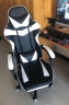 非洲鹰 电竞椅电脑椅 游戏椅 椅子家用 办公椅 可躺 网吧网咖座椅靠背椅 白色（带脚拖） 尼龙脚 实拍图