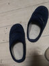 惠夫人棉拖鞋男士秋冬季防滑室内保暖软底居家用情侣毛绒家居棉拖女冬天 简约线 藏青 44-45 (适合43-44码穿) 实拍图
