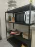 全品屋厨房落地置物架多层架子收纳架用具家用多功能储物层架微波货炉架 【4层碳钢加厚】长100宽40高120 实拍图