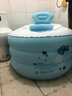 欧培（OPEN） 保暖充气浴缸 折叠浴缸加厚浴桶 洗澡桶 加大充气泡澡桶 沐浴桶 蓝色小号（双向泵套餐） 实拍图