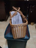 萦娪菜篮子手提藤编 野餐篮 买菜篮子仿藤编草编织篮购物买菜篓洗澡水 大号 实拍图