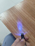 【三合一】逗猫神器猫玩具激光笔+验钞笔+手电筒照明 钥匙链紫外线灯LED小手电红外线教鞭检测笔 三合一（激光+验钞+手电筒）-黑色 实拍图