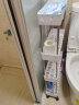 欧润哲 小推车置物架落地浴室厨房移动零食浴室多层收纳储物架 4层白色 实拍图