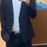 奢树（SHESHU）西服套装男士商务正装西装修身职业装套西新郎服结婚礼服 黑色两粒扣【西服+西裤】 180A 实拍图