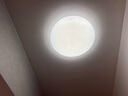 雷士（NVC）LED吸顶灯 北欧现代简约百搭卧室灯 阳台灯具 书房灯饰走廊过道灯 【白玉】24瓦三色调光 实拍图