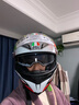 AGV K5S摩托车双镜片头盔机车跑盔男女骑行全盔四季通用安全帽3C PLASMA WHITE BLACK/RED L（适合58-59头围） 实拍图