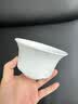 古德窑 纯白玉瓷盖碗茶杯 特大号三才碗陶瓷功夫茶具茶壶敬茶碗泡茶器 实拍图
