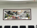 良品大师山水画办公室挂画中式客厅装饰画万里长城靠山图茶室字画风景壁画 鸿运当头鸿业腾飞A1 70*190cm宣纸锦绫+有机玻璃+红褐色实木框（热卖款） 实拍图