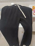 浪莎欧棉绒阔腿裤女春秋高腰窄版显瘦直筒休闲裤宽松垂感拖地裤子加绒  黑色加绒-小个子 L 建议111-125斤 实拍图