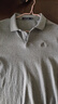 梦特娇（MONTAGUT）长袖POLO衫男士春季翻领新疆棉亲肤商务休闲T恤 灰色 L(50) 实拍图