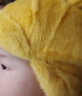 贝娜茜婴儿帽子秋冬季男宝宝女可爱超萌6-12个月毛绒帽加厚保暖护耳冬天 MX731-黄色 5-18个月（42-48CM） 实拍图