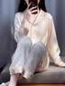 上海故事生日礼物送老婆妈妈三件套睡衣女夏26新款高端提花轻奢家居服礼盒 月晴-长袖长裤【礼盒装】 L 【建议体重105-120斤】 实拍图