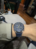 靓美莱适配西铁城蓝天使一代二代AT8020-54L/03 JY8078原装款真皮手表带 蓝色原线 银色针扣 23mm 实拍图
