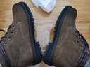 马登工装靴男士复古马丁靴英伦风高帮棕色皮鞋加绒休闲户外沙漠靴子 黄棕色 （加绒） 39 (245mm) 实拍图