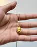 中国黄金（CHINA GOLD）足金元宝龙吊坠男女款萌龙黄金项链生肖本命龙年新年生日礼物 元宝龙吊坠【赠银镀金链】约2.2g 实拍图