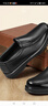 红蜻蜓男鞋秋冬款男士商务皮鞋一脚蹬休闲皮鞋牛皮爸爸鞋男鞋子WTA7742 黑色升级版_打孔 43 实拍图