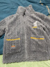 少年情话男士睡衣冬季加厚加绒保暖珊瑚绒青年学生可外穿大码家居服套装 AN1354N中灰麦穗 男XL(135-155斤) 实拍图