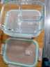 润华年超大容量玻璃饭盒上班族带饭可微波炉加热专用餐盒分隔便当保鲜盒 【拒绝多洗碗】透明三分隔 1520ml 实拍图