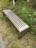 幻槐不锈钢长凳室外坐凳长椅长条凳子商场排椅靠背小区座椅户外公园椅 201不锈钢100*40*45 实拍图