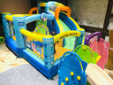 博士豚充气城堡家用淘气堡蹦床小型儿童室内充气跳床滑梯户外摆摊游乐园 72038-欢乐海豚( 双气垫款 ) 实拍图