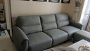 左右真皮沙发【力荐】客厅新款网红奶油风家具小户型直排皮艺沙发6018 [16]2.6m|青云灰|三人位+脚踏 实拍图