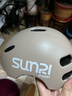 SUNRIMOON森瑞梦儿童头盔3-6-12岁自行车男女孩夏季滑板车学生骑行安全帽 卡其色+3D软护具 尾灯款 实拍图