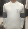浪古 LAWKUL半高领毛衣冬款男保暖衣服打底非羊休闲毛衫绒衫秋冬季加绒针织衫 鹿头白色 3XL 实拍图
