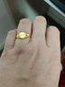 千影珠宝黄金戒指女款9999足金年轻人素金真金饰品活口结婚首饰送妈妈 重约3.14-3.3g(含工费28) 实拍图