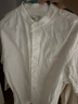 无印良品 MUJI 男式 棉水洗牛津 立领衬衫 纯棉全棉 ACA40C2S 白色 M 170/92A 实拍图
