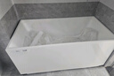 九牧（JOMOO） 浴缸家用成人小户型洗澡泡澡池浴室沐浴独立亚克力方形艺术浴缸 1.4m方形薄边独立浴缸YR10614 实拍图