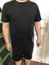 啄木鸟冰丝男士t恤夏季2026新款短袖短裤篮球服速干跑步休闲运动服套装 0858黑色套-装 XL 实拍图