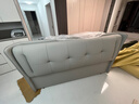 新款实木生态真皮床头软包超薄靠背简约现代一体落地双人单买定制 浅灰色【生态真皮】烘干松木 1.8米长度床头 实拍图