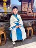 奥蒙威儿童古装汉服国学服朗诵表演男女中国风服小学生中秋演出服BY05 99-2蓝色大袖 130 实拍图
