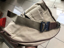 BOYCLN 胸包男 轻便胸前斜挎包做旧帆布包哈雷背包 休闲运动机车马鞍包 军绿色 实拍图