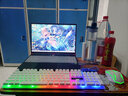 蝰蛇机械手感键盘游戏背光发光鼠标耳机套装lol吃鸡悬浮家用有线办公网吧外设电脑笔记本USB外接键鼠 【单个键盘】K4白色彩虹背光 实拍图