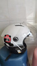 两只小蜜蜂新国标3C认证儿童头盔冬季保暖3/4半盔可爱熊男女孩四季通用电动车摩托车头盔平衡车安全帽珍珠白 实拍图